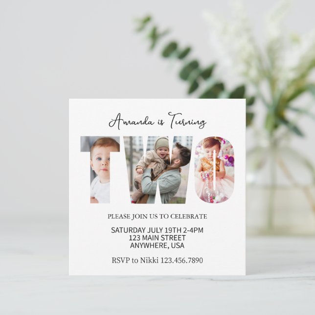 Andra Födelsedagsfestens favoriter för flickpojkar Inbjudningar (Stående Fram)