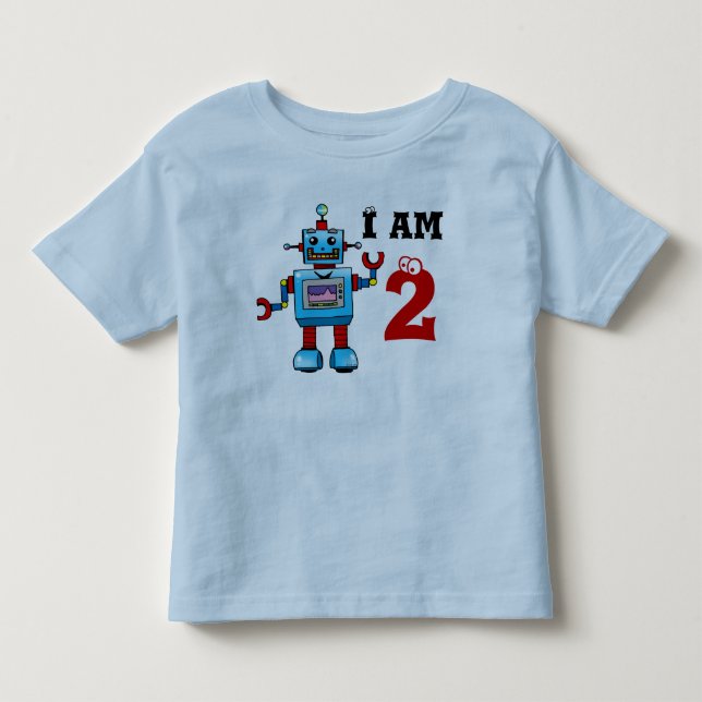 Andra födelsedagsgåva - robot t shirt (Framsida)
