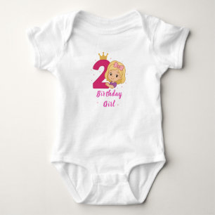 Andra födelsedagstjuppet med Krona och Rosa nummer T Shirt