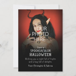 Ändra fotobild för Spooky-bild Halloween Hälsning Julkort