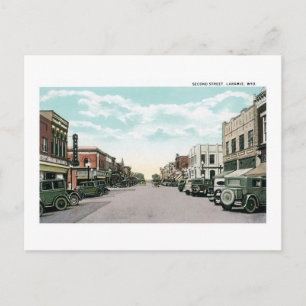 Andra gatan, Laramie, Wyoming Vykort
