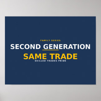 Andra generationen samma yrke — yrkesstolthet i fa poster