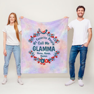 Ändra Grandmor Namn Add Kids - Favorite People Fleecefilt