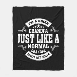 Ändra Grandpa Namn, och viss Biker Grandfather Fleecefilt