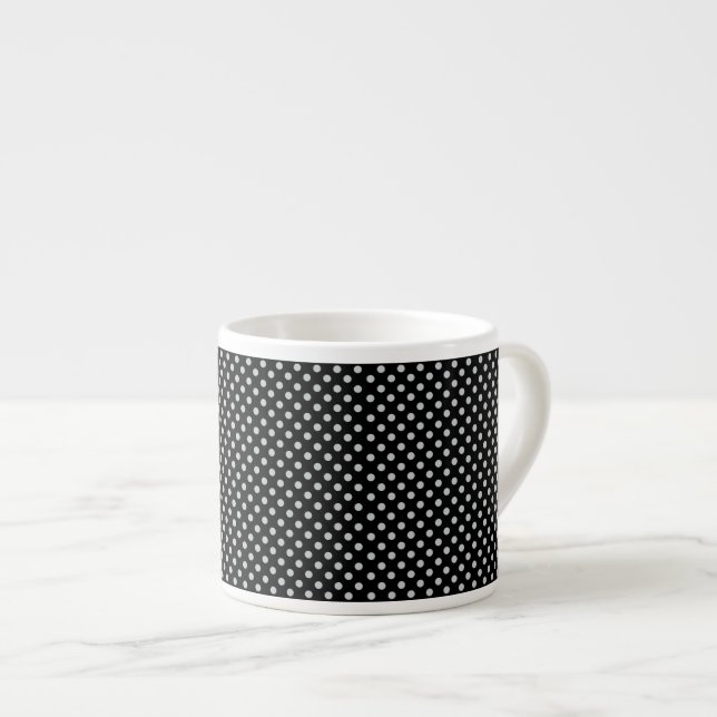 Ändra Grått Polka dots Valfritt Färg-klicka på Anp Espressomugg (Framsida höger)