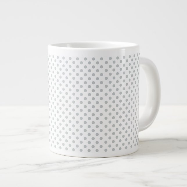 Ändra Grått Polka dots Valfritt Färg-klicka på Anp Jumbo Mugg (Framsida höger)