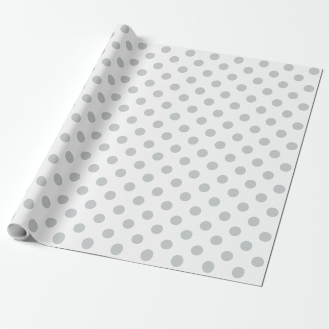 Ändra Grått Polka dots Valfritt Färg-klicka på Anp Presentpapper (Utrullad)