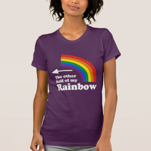 ANDRA HALVAN AV MIN REGNBÅGE SOM PEKAR MOT VÄNSTER TEE SHIRT