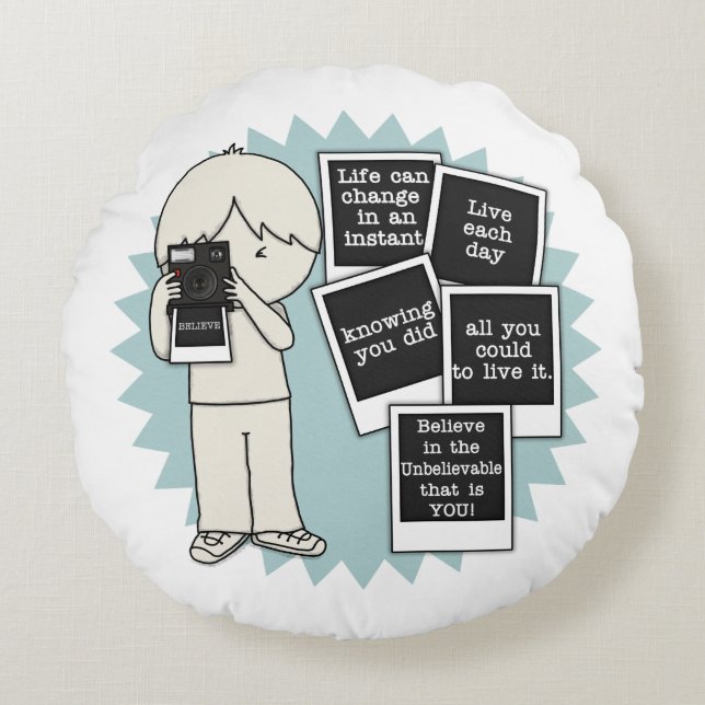 Ändra i ett snabbfönster rund kudde (Framsidan)