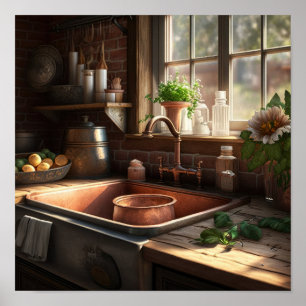 Andra i serien Farm Life Kitchen med avtryck Poster