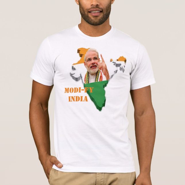 Ändra Indien, den Narendra Modi PM Indien T-tröja T Shirt (Framsida)