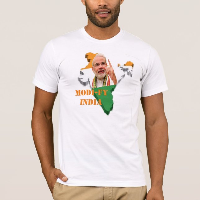 Ändra Indien, den Narendra Modi PM Indien T-tröja T-shirt (Framsida)