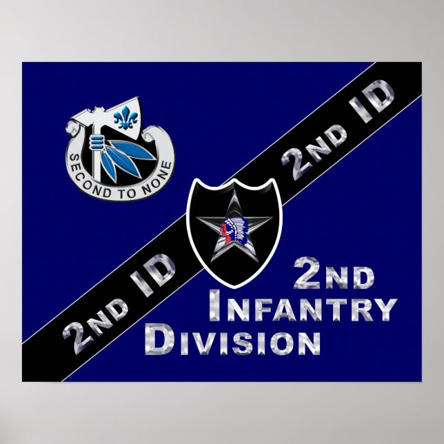 Andra infanteridivisionen "Indianhead Division" Poster (Framsidan)