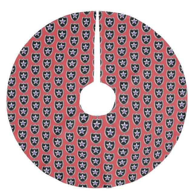 Andra infanteridivisionen julgransmatta borstad polyester (Framsidan)