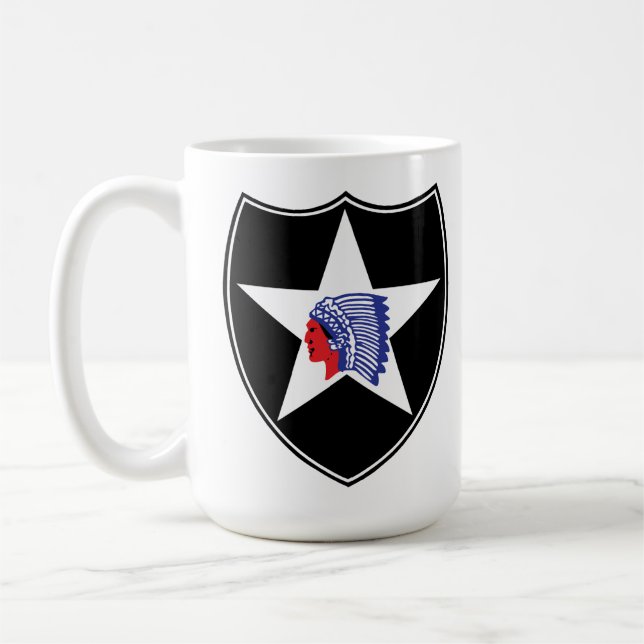 Andra infanteridivisionen Patch United Stater Kaffemugg (Vänster)