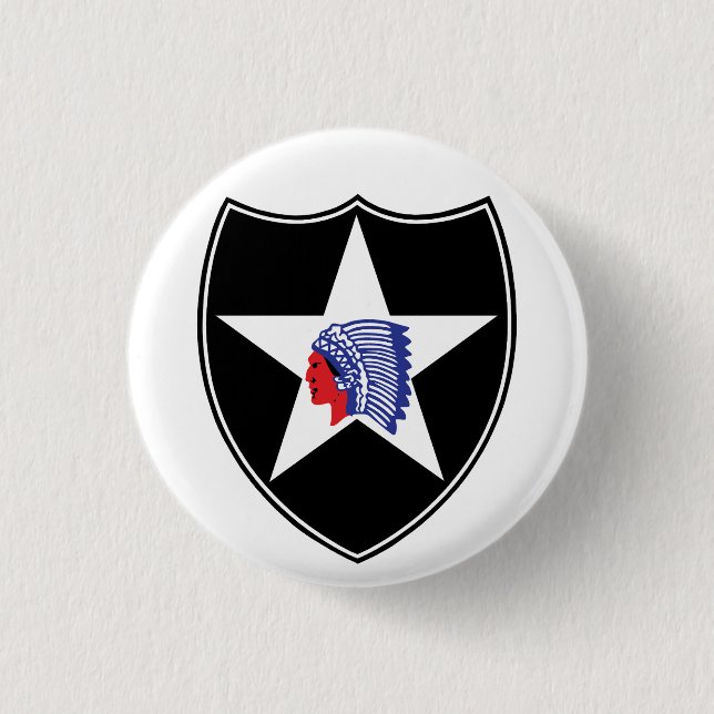 Andra infanteridivisionen Patch United Stater Knapp (Framsida)