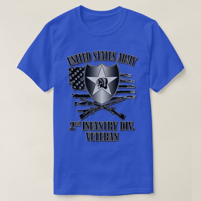 Andra infanteridivisionen Veteran T Shirt (Design framsida)