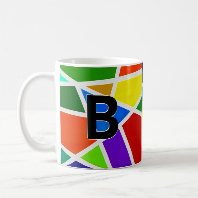 Ändra inledande geometriska trianglar A B C D E Kaffemugg (Vänster)