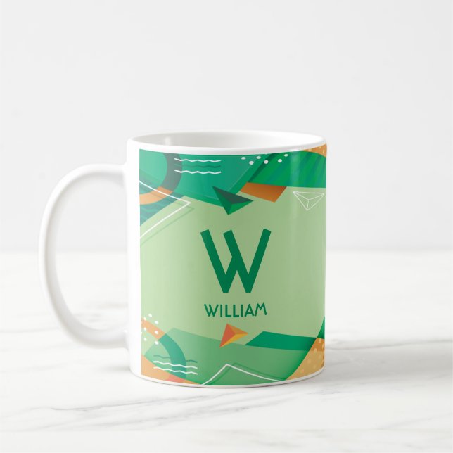 Ändra inledande tillägg av geometrisk Grönt för Na Kaffemugg (Vänster)