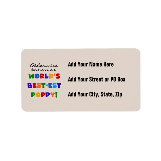 Andra kända bästa diskettskjortor och presenter adressetikett (Framsidan)