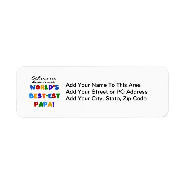 Andra kända bästa Pappa-skjortor och -gåvor Returadress Etikett (Framsidan)