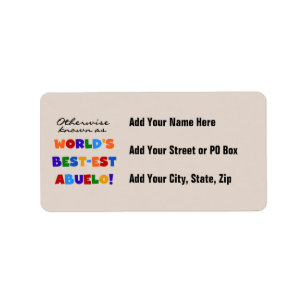 Andra kända som bästa Abuelo-gåvor Adressetikett