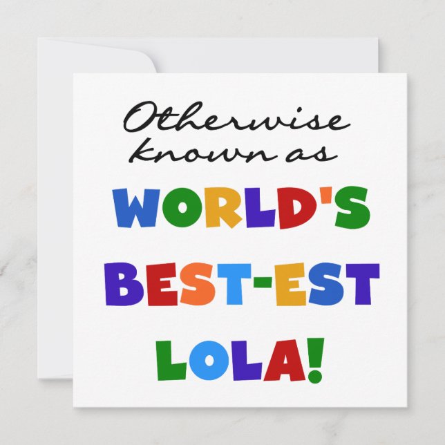 Andra kända som bästa Lola-gåvor (Framsida)