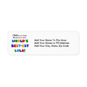 Andra kända som bästa Lola-gåvor Returadress Etikett