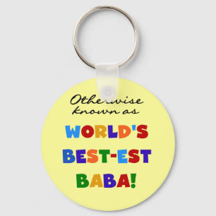 Andra kända som "Best Baba T-shirts" och "Gift" Nyckelring
