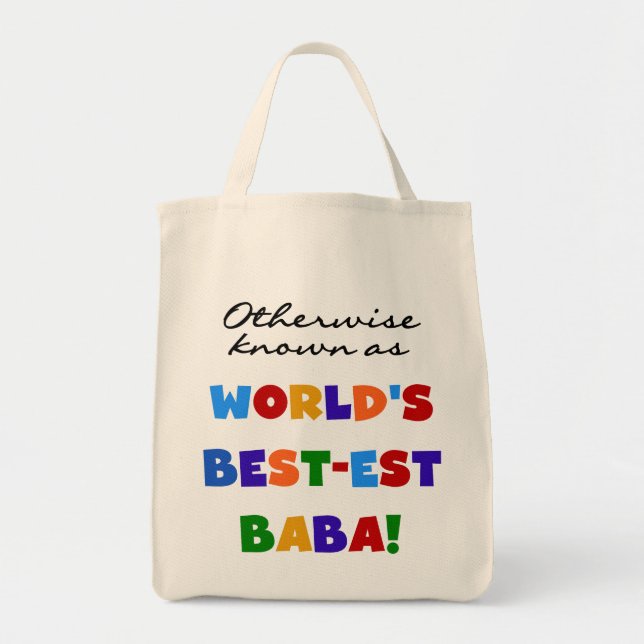 Andra kända som "Best Baba T-shirts" och "Gift" Tygkasse (Framsidan)