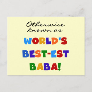 Andra kända som "Best Baba T-shirts" och "Gift" Vykort