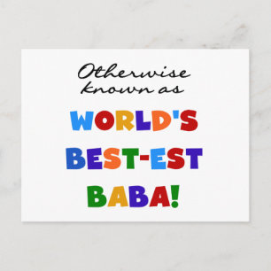 Andra kända som "Best Baba T-shirts" och "Gift" Vykort