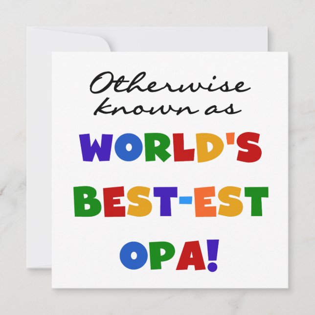 Andra kända som "Best Opa T-shirts" och "Gifts" (Framsida)