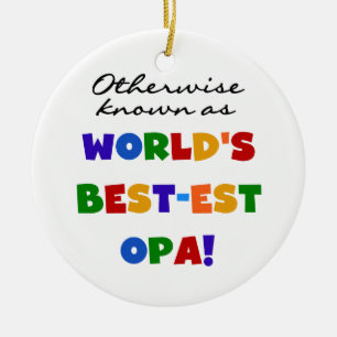 Andra kända som "Best Opa T-shirts" och "Gifts" Julgransprydnad Keramik