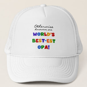 Andra kända som "Best Opa T-shirts" och "Gifts" Keps