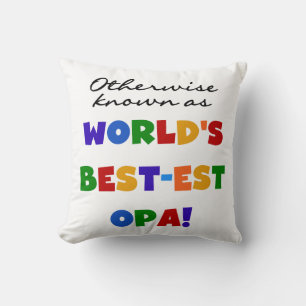 Andra kända som "Best Opa T-shirts" och "Gifts" Kudde