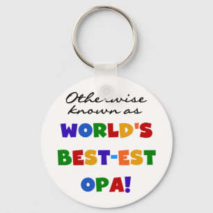 Andra kända som "Best Opa T-shirts" och "Gifts" Nyckelring