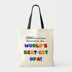Andra kända som "Best Opa T-shirts" och "Gifts" Tygkasse