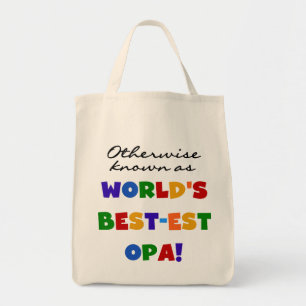 Andra kända som "Best Opa T-shirts" och "Gifts" Tygkasse