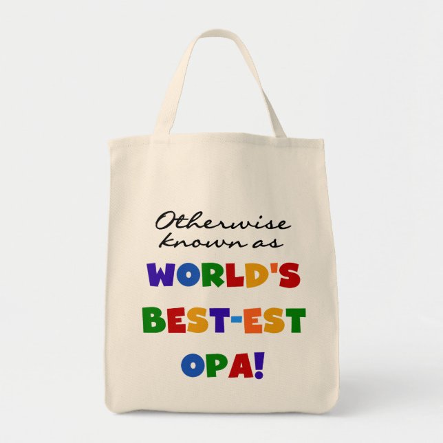 Andra kända som "Best Opa T-shirts" och "Gifts" Tygkasse (Framsidan)