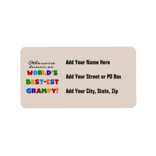 Andra kända som världens bästa Grampy-gåvor Adressetikett