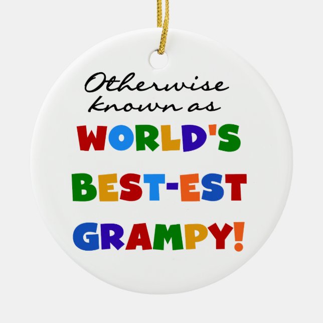 Andra kända som världens bästa Grampy-gåvor Julgransprydnad Keramik (Framsidan)