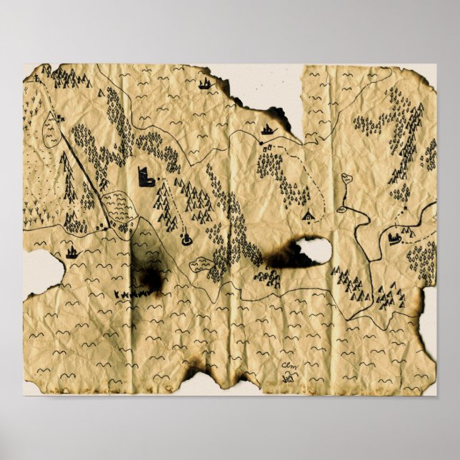 Andra Karta i den glömda Realm Poster (Framsidan)