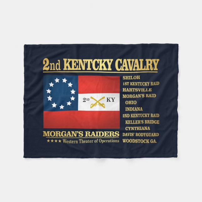Andra Kentucky Cavalry (BA2) Fleecefilt (Framsidan (Horisontell))