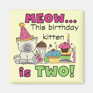 Andra Kitten Birthday Tshirts och presenter Magnet