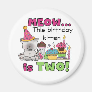 Andra Kitten Birthday Tshirts och presenter Magnet