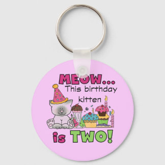Andra Kitten Birthday Tshirts och presenter Nyckelring