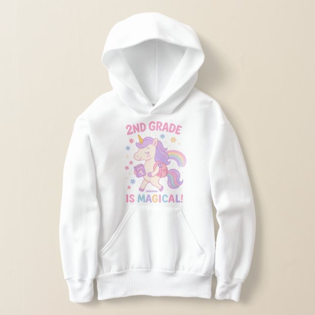 Andra Klass är Magic Back to school Unicorn T Shirt (Laydown)