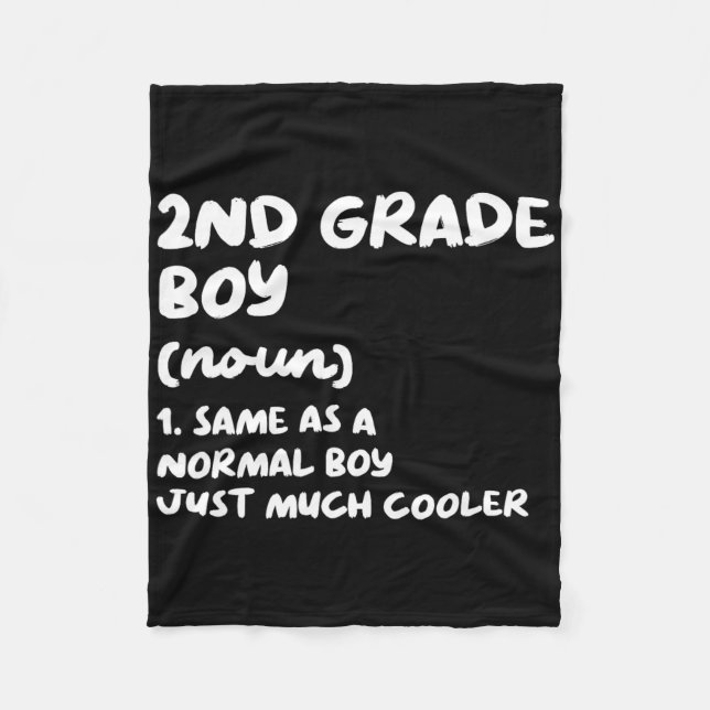 Andra Klass Boy Definition Roligt Back to school S Fleecefilt (Framsidan)