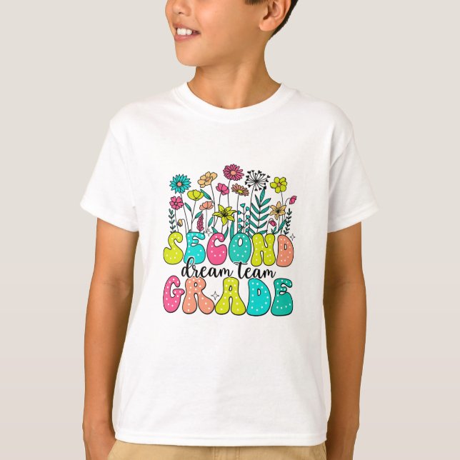 andra Klass Dream Team Funny Back to school T Shirt (Framsida)